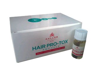 Ампулы для волос с кератином и коллагеном Kallos PRO-TOX 6 шт