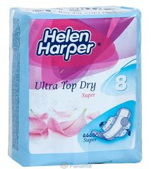  Прокладки женские гигиенические Helen Harper  Ultra Top Dry Super Plus 8 шт (4 кап)