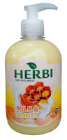 Крем-мыло Herbi мед и молоко 460 мл 